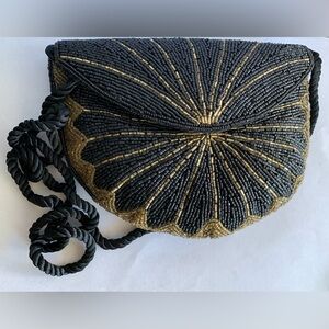 Vintage Sequined Beaded Clutch Crossbody Mini Bag